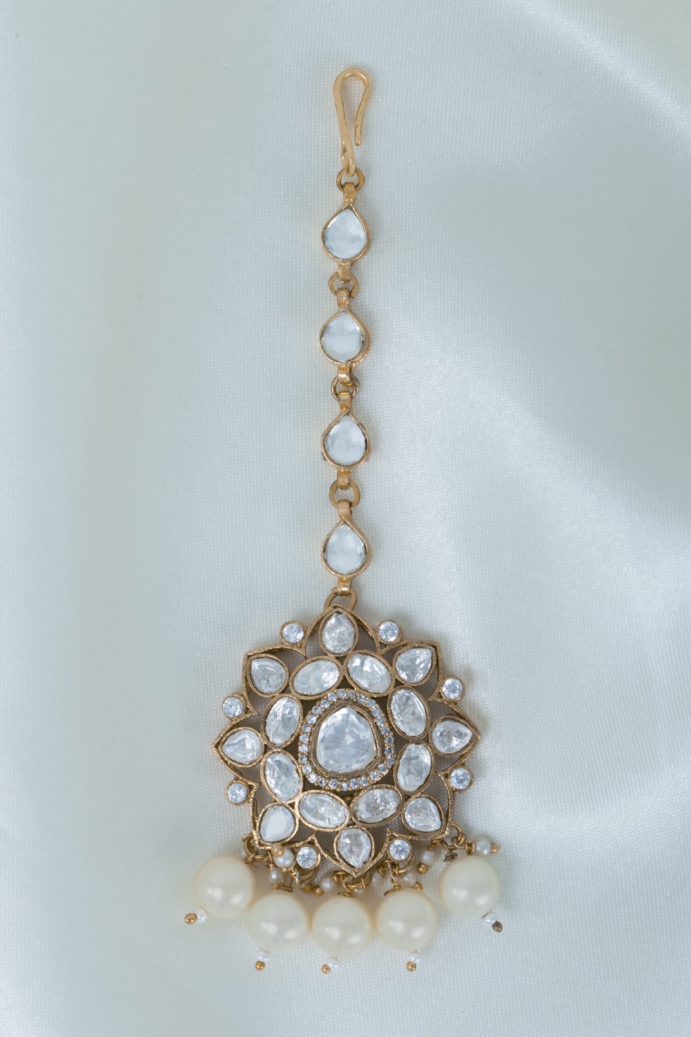 Moissanite maang tikka