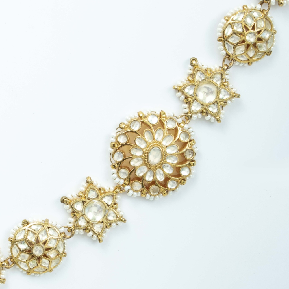 Classic White Kundan Mattapatti - Image 2
