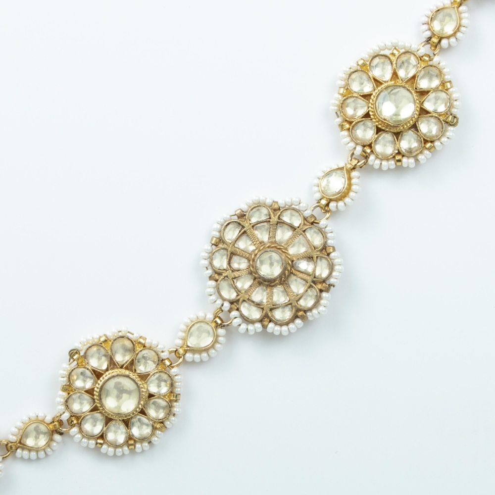 Classic White Kundan Mattapatti - Image 2