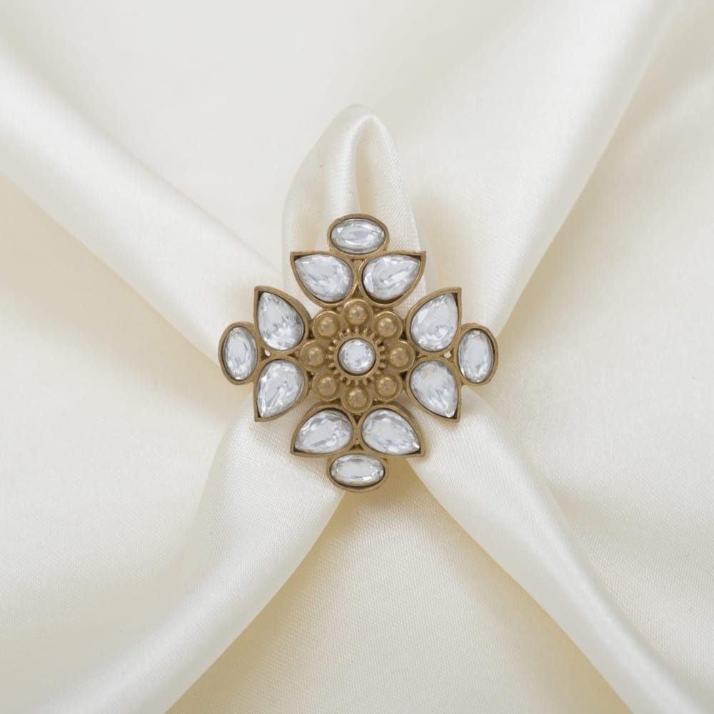 Anitique moissanite finger ring