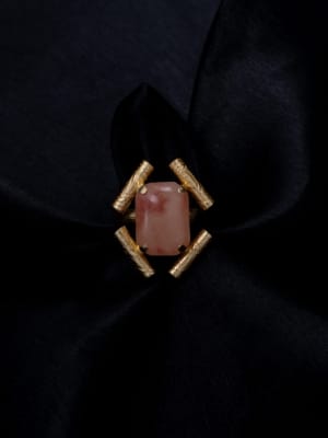 Indowestern Orange Sparkling ring