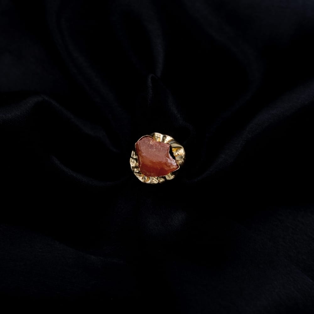 Single MOP  carving stone finger ring
