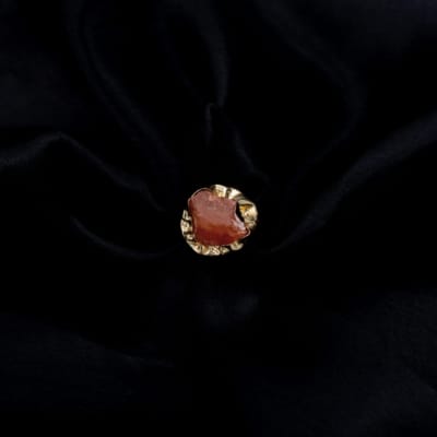 Single MOP  carving stone finger ring