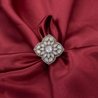Premium mid size moissanite adjustable finger ring