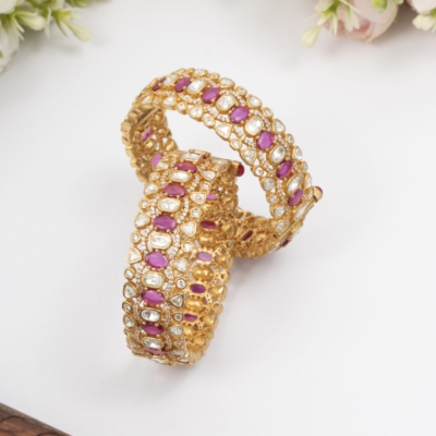 Moissanite heritage bangle