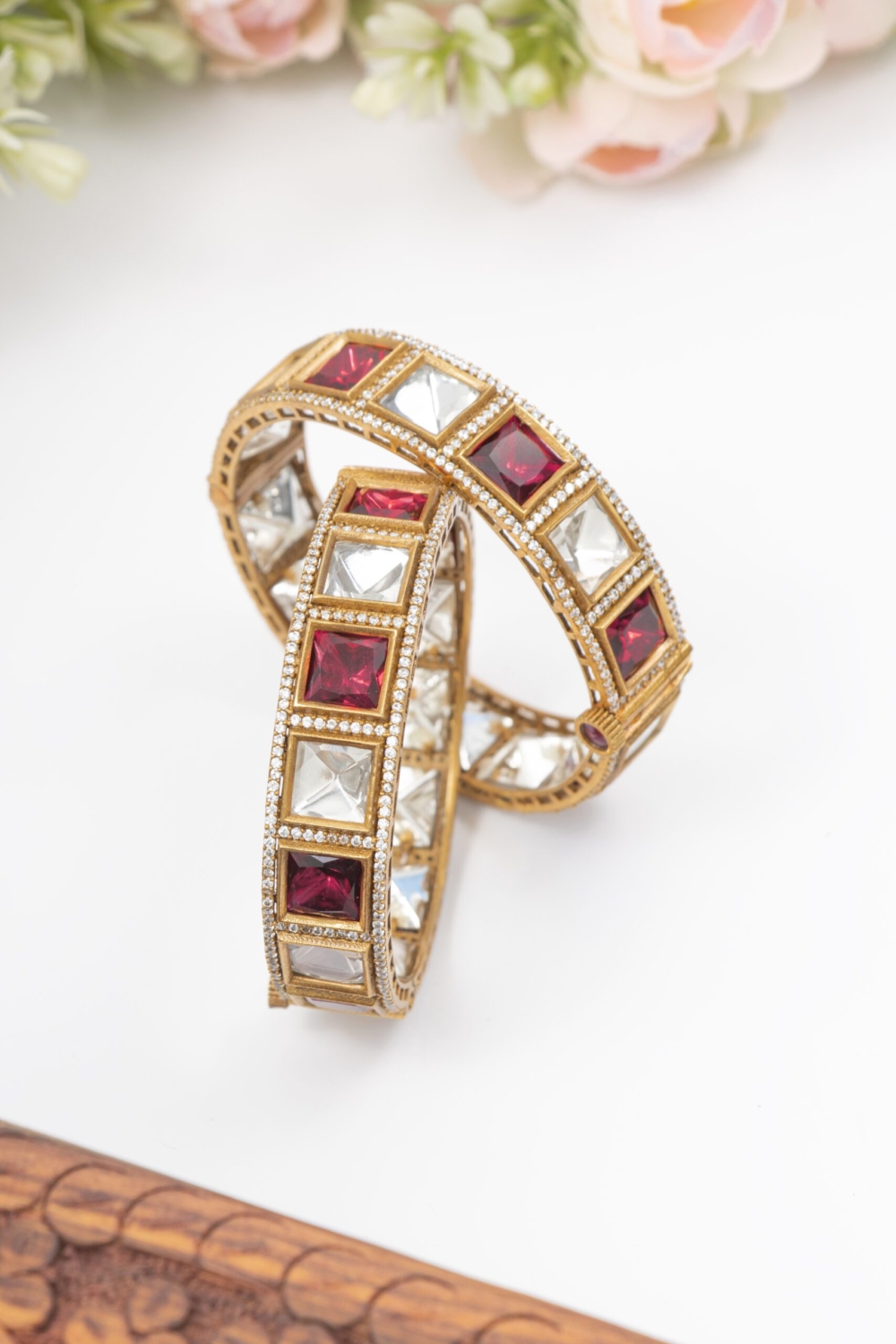 Heritage kundan bangles
