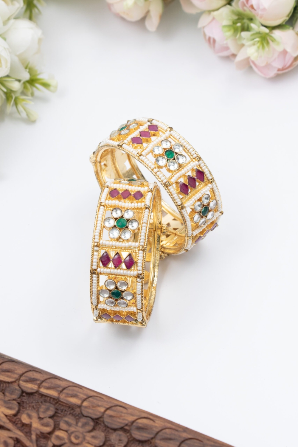 Majestic Fusion Kundan Bangle