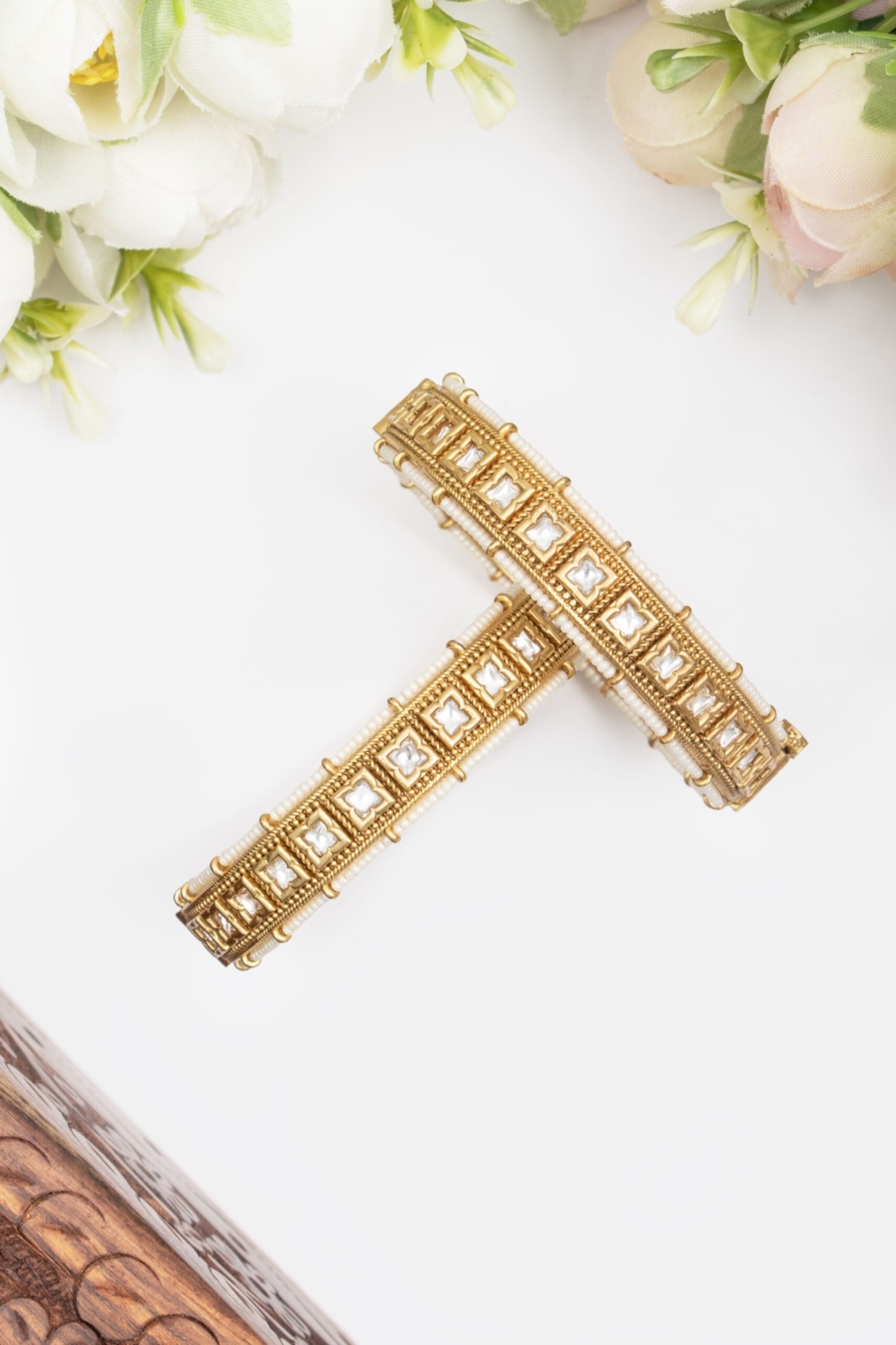 Heritage kundan bangles - Image 2