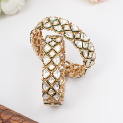 Classy uncut kundan bangles