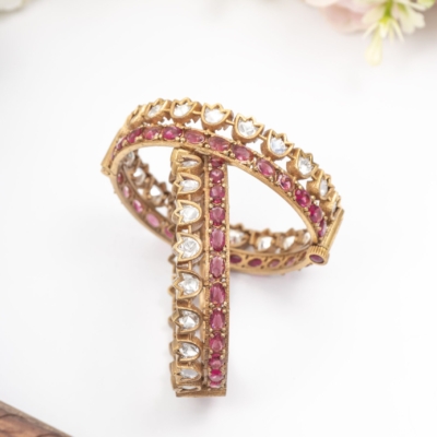 Moissanite heritage bangle