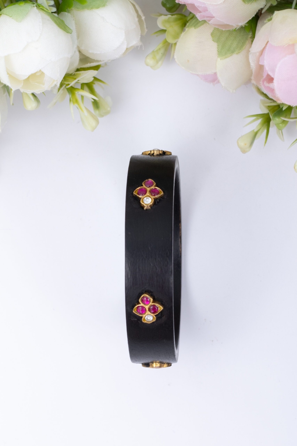 Classic wooden x Jadau bangle