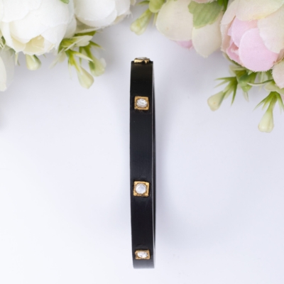 Classic wooden x Jadau bangle