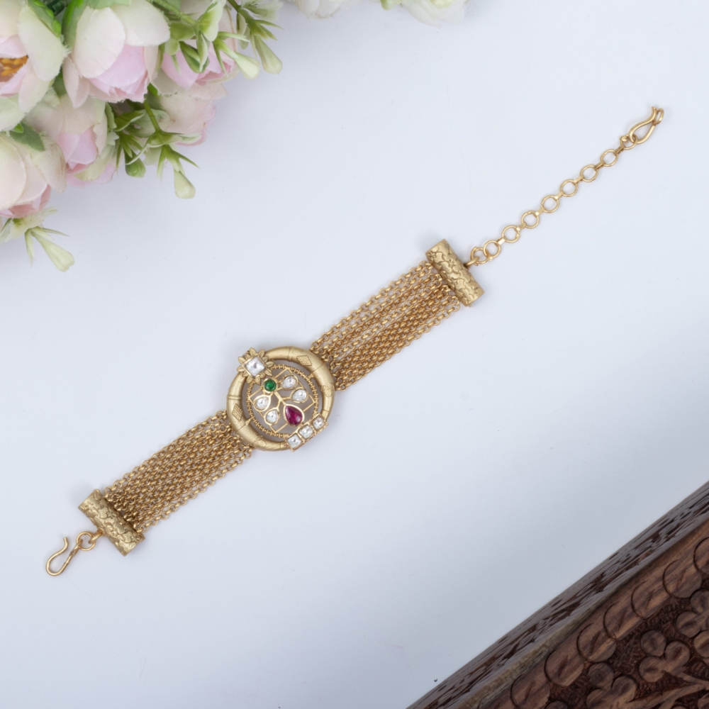 Timeless Kundan Hand bracelet