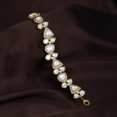 Eternal Grace Kundan Hand Bracelet