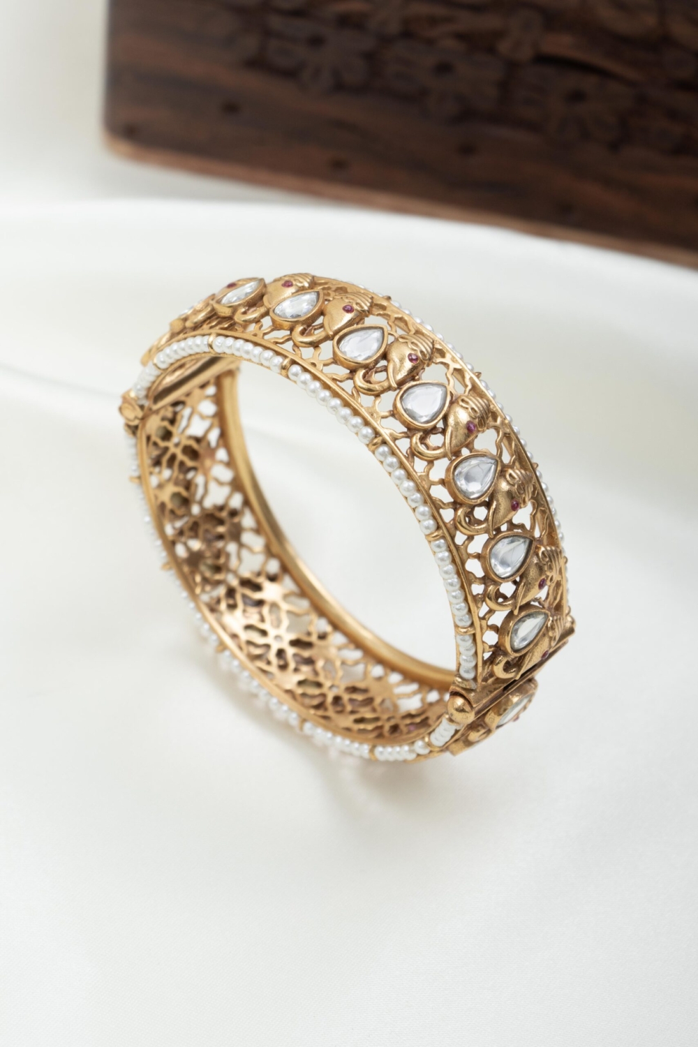 Floral Kundan Kada - Image 2