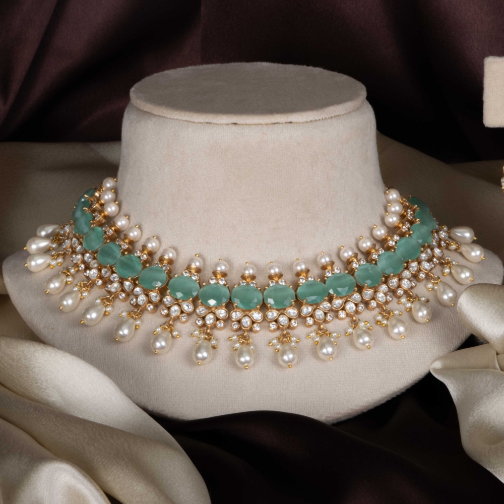 Mint Kundan Set - Image 3