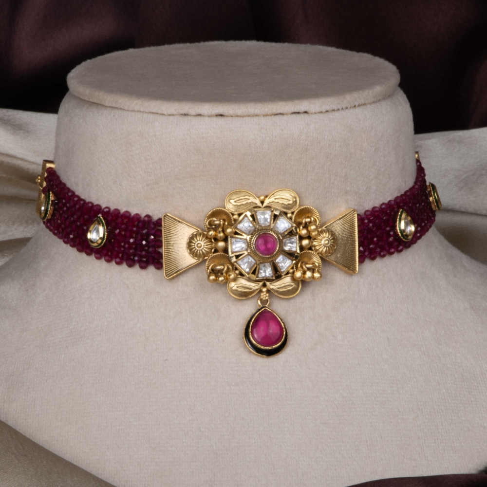 Antique Rajwadi Jewel Set - Image 2