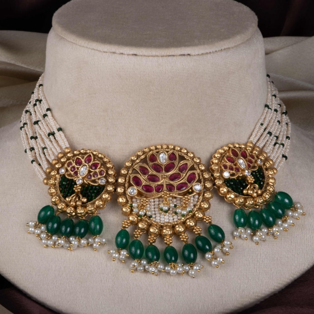 Royal Rajwadi Necklace Set - Image 2