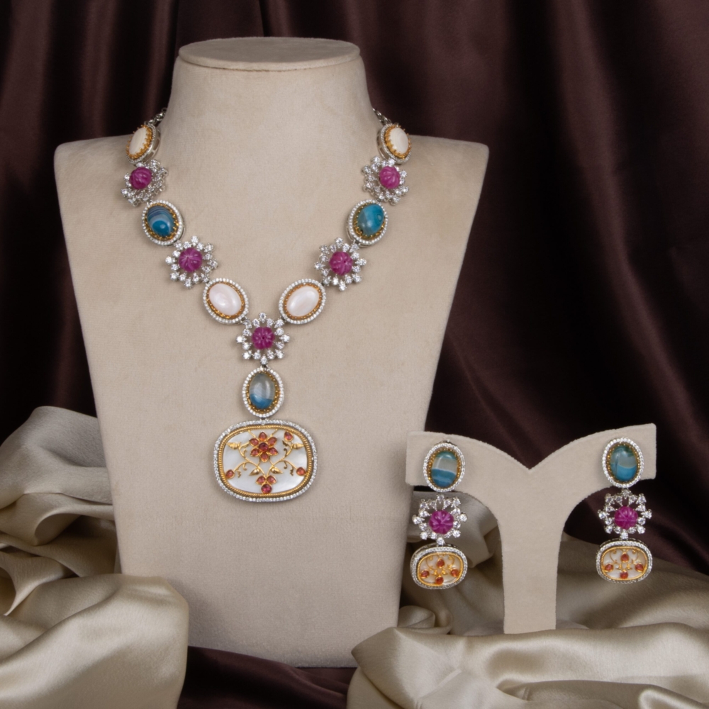 Crystal Dollar Neckset