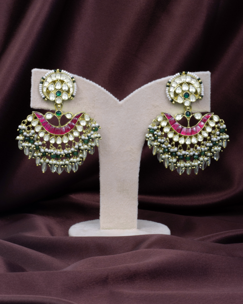 Majestic Kundan Earrings - Image 2