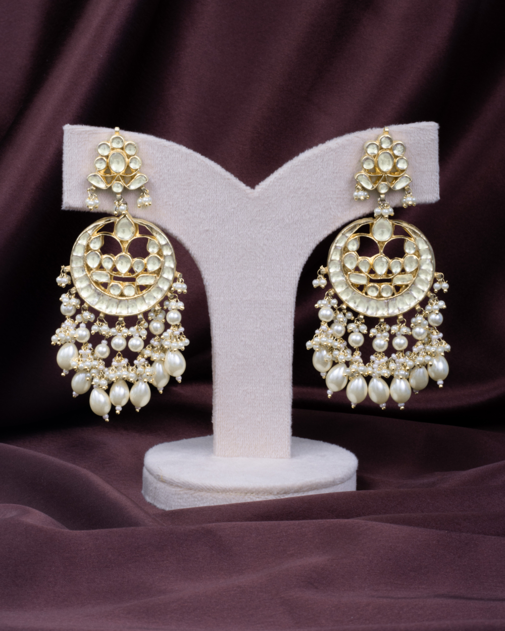 Bridal Kundan Earrings - Image 2