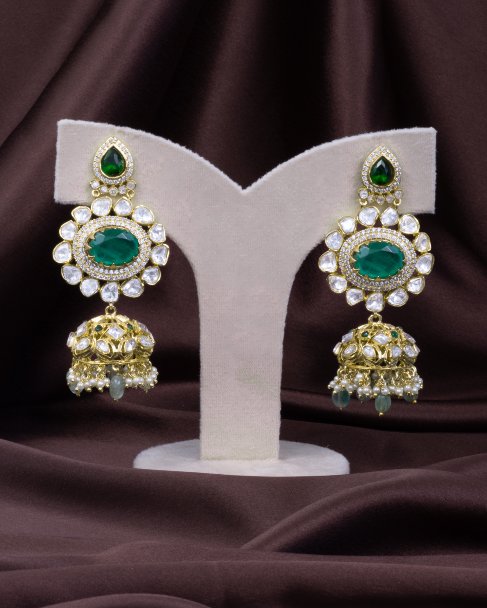 Antique Gold Jhumkas - Image 2
